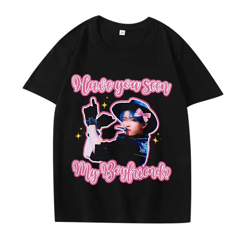 

Ateez Hongjoong Cowboy Boyfriend T Shirt men women Oversized 100% Cotton Hot sale short sleeve Summer print fashion Unisex tops