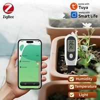LCD Digital Zigbee Soil Sensor Temperature Humidity Light Tester Garden Automation Irrigation Detector Tuya Smart Life Monitor