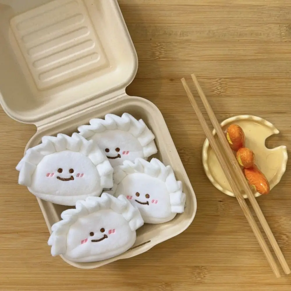 Koreaanse stijl schattige dumplings portemonnee charmes Japanse stijl cartoon pluche portemonnee portemonnee sleutelhanger oortelefoon opbergtas meisje