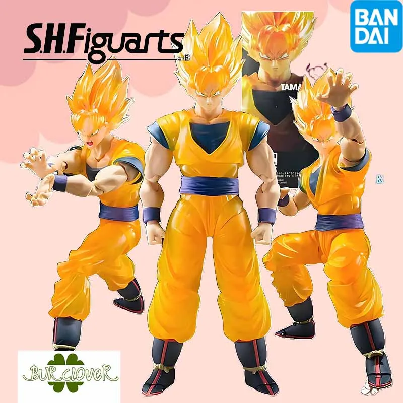 

Bandai Original SHF Dragon Ball Z TAMASHII NATIONS STORE Anime Figure Super Saiyan Son Goku Z Soldier Figure Collect Model Toy