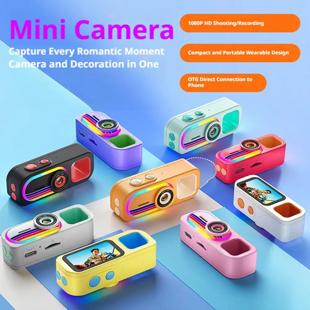 LK-039 Mini Thumb Camera Wearable HD Sports Action Camera Portable Neck Hanging Video Recorder for Kids Outdoor Vlog