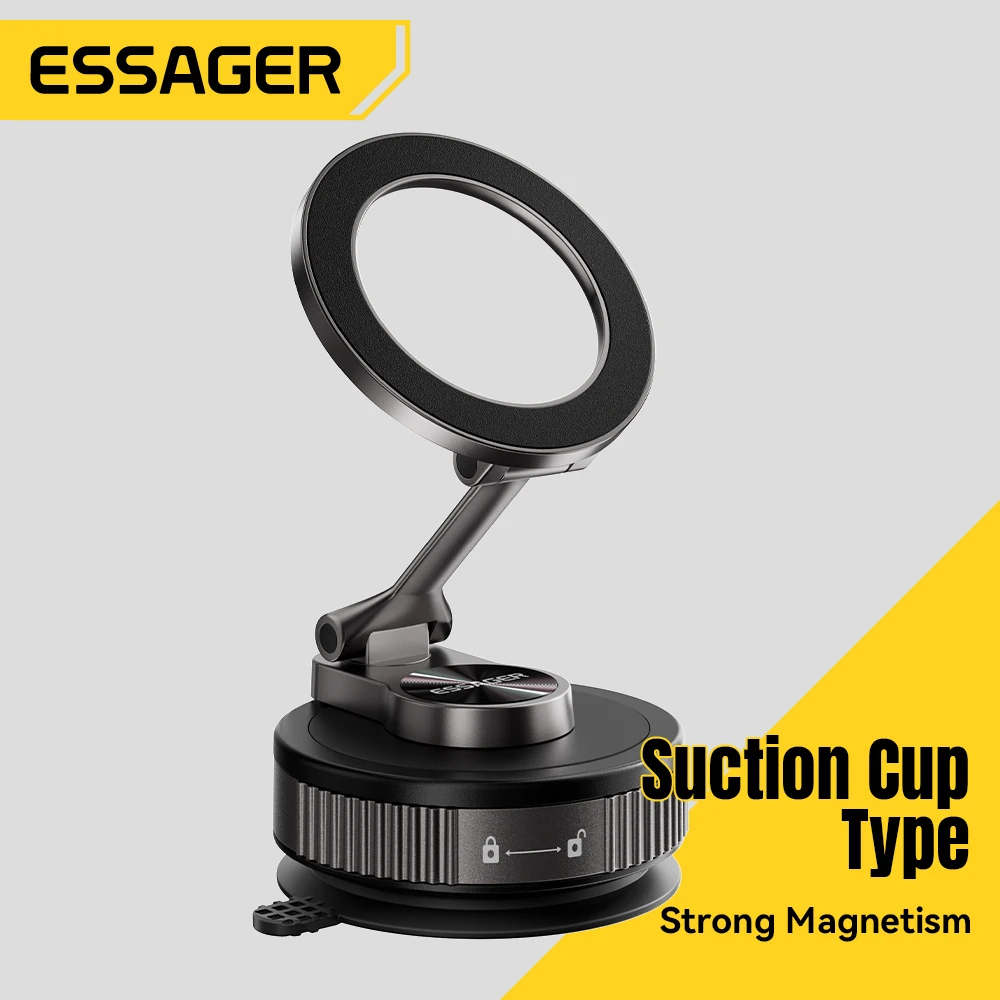 

Essager Magnetic Suction Cup Phone Holder 360° Rotatable for iPhone 17 16 Huawei Xiaomi Adjustable Mobile Foldable Magnet Stand