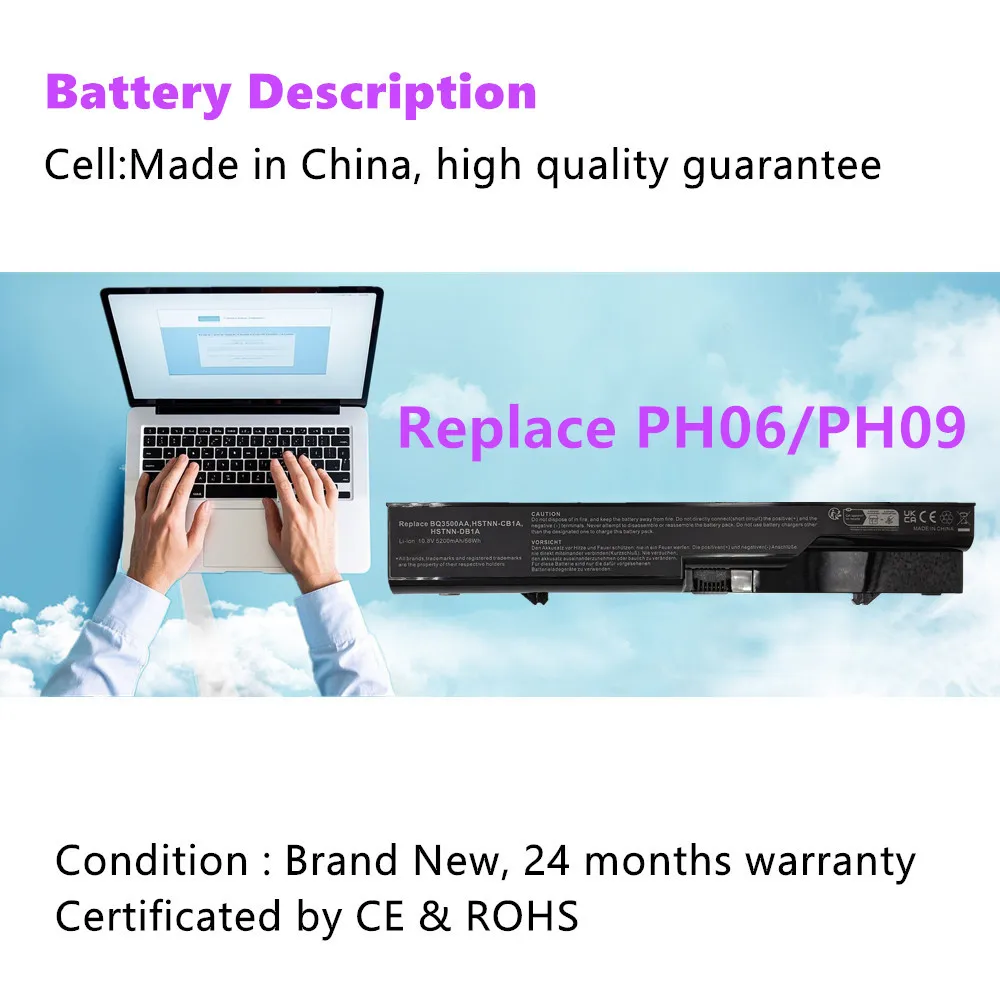 HSTNN-Q78C HSTNN-Q81C Laptop Battery For HP ProBook 4320s 4320t 4321s 4325s 4326s 4420s 4421s 4425s 4520s 4525s 4720s PH06 PH09