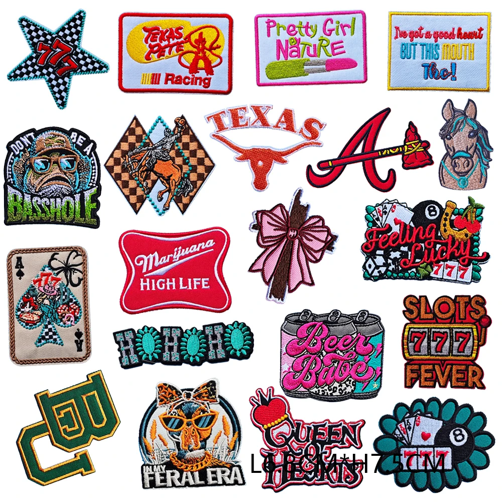 Emblem Clothing Accessories Badge Sticker Embroidered Embroidery Sticker Iron-on Patches