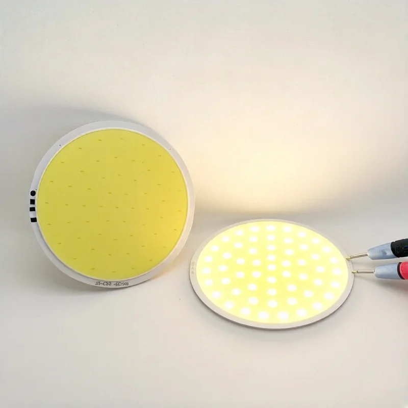 DC12V 82mm Round COB LED Chip on Board Bulb Light LED COB Panel Light Blue Cold Warm White Two Color Emitting Diode Lamp