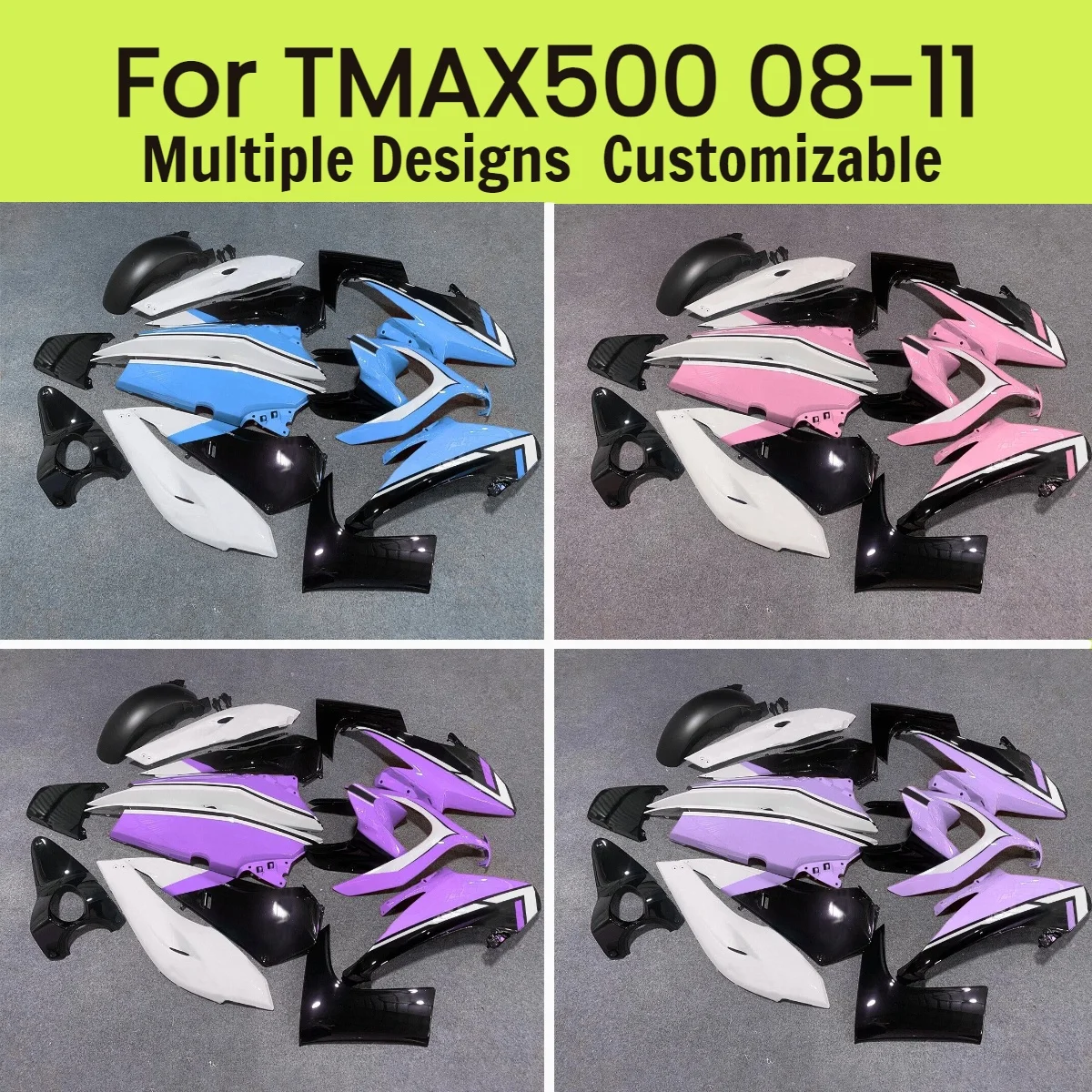 

Cool Fairing Set for Yamaha TMAX500 2008-2011 Body Set Aftermarket Motorcycle Fairings Plastic Kit T-MAX500 08-11