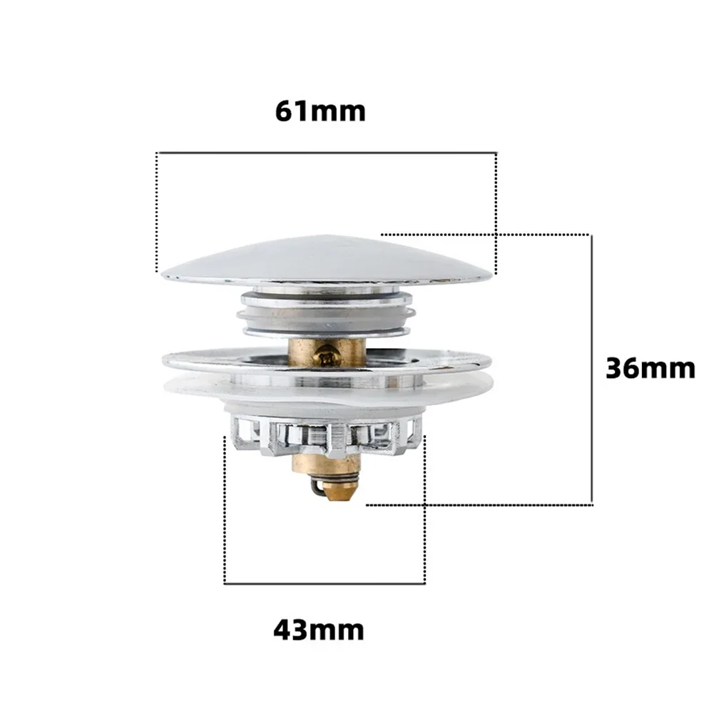 Disassemble For Cleaning For Bathroom Bathroom Drain Cover Bathtub Drain Plug Tarnish-free Finish Crack-resistant