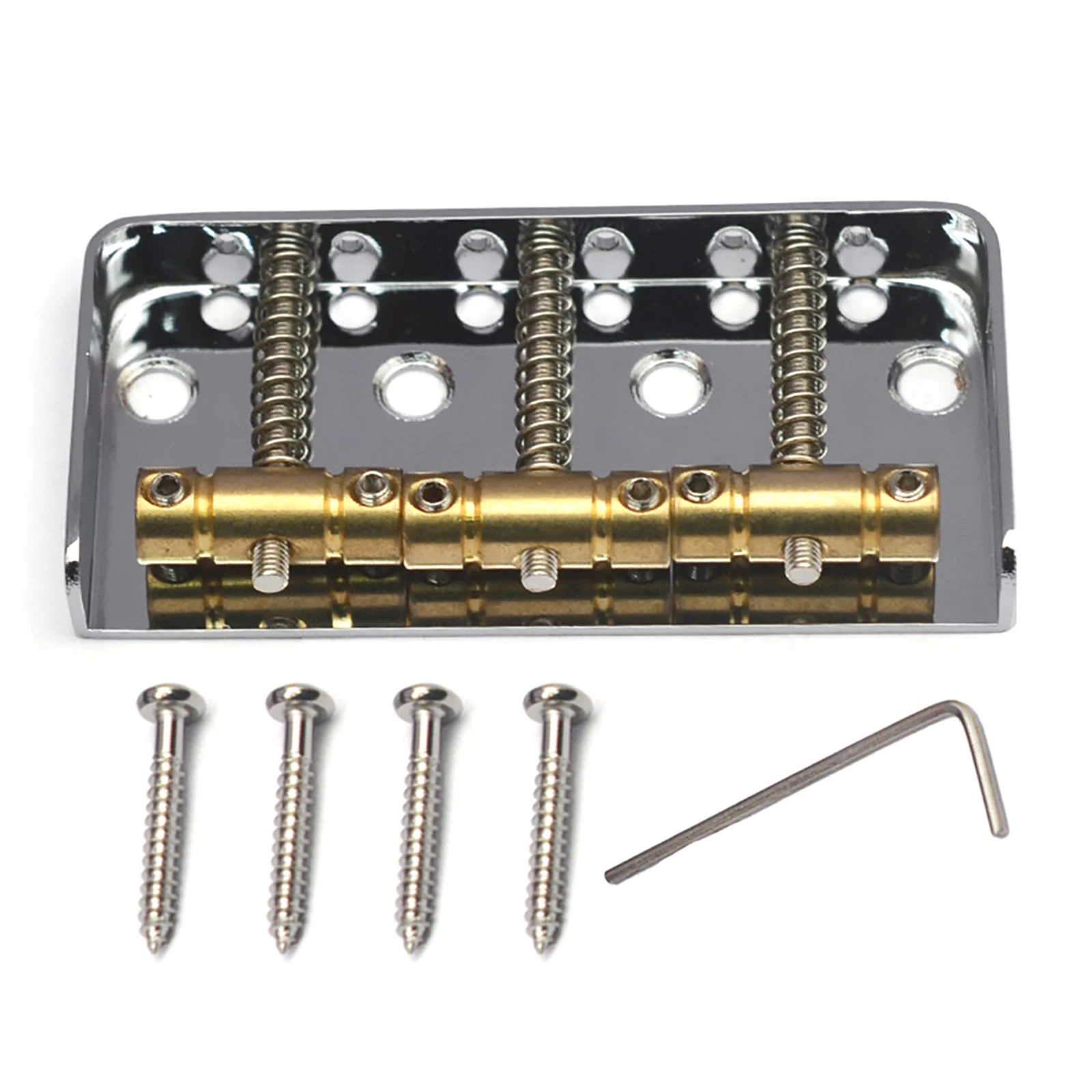 عالية الجودة النحاس معدن 6 سلاسل قصيرة جسر المذيع النحاس 3 السروج مع السروج النحاسية للجيتار الكهربائي Tele