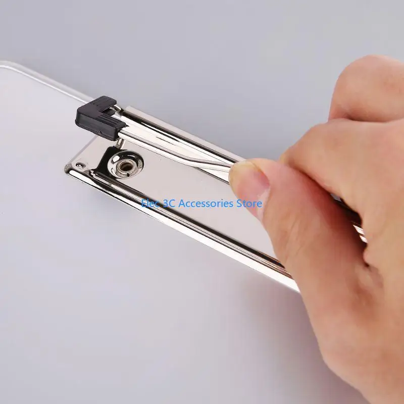 Y51A Portable Aluminum Alloy Writing Clip Board Antislip File Hardboard Paper H