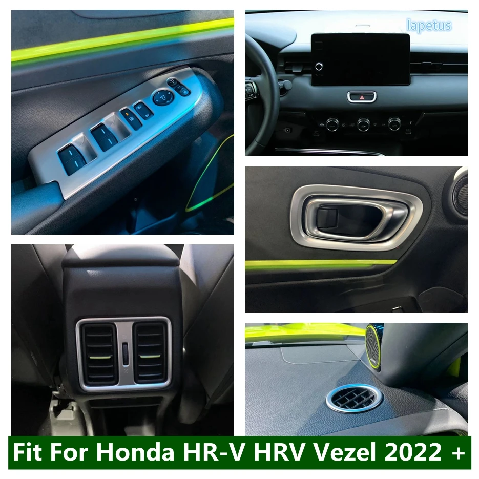 

Window Lift Button Air Outlet AC Vent Warning Light Door Handle Bowl Cover Trim For Honda HR-V HRV Vezel 2022 + Car Accessories