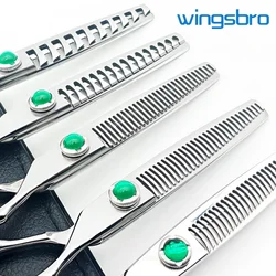 Tesoura profissional de corte de cabelo, tesoura de barbeiro, tesoura de desbaste de cabelo, ferramentas de cabeleireiro afiadas e duráveis