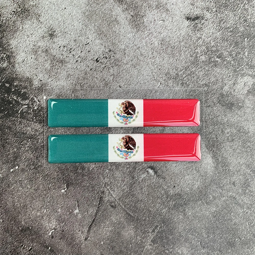 For Italika DM 300 125 250 150 Z AT RT 2PCS Vinyl Motorcycle Stickers 4PCS Resin Gel Mexico Flag Decals Moto Scooter Accessories