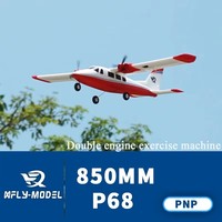 Xfly Xunfei 850mm Wingspan P68 Twin Engine Propeller Training Machine Pnp Adult Outdoor Epo Toy Aircraft