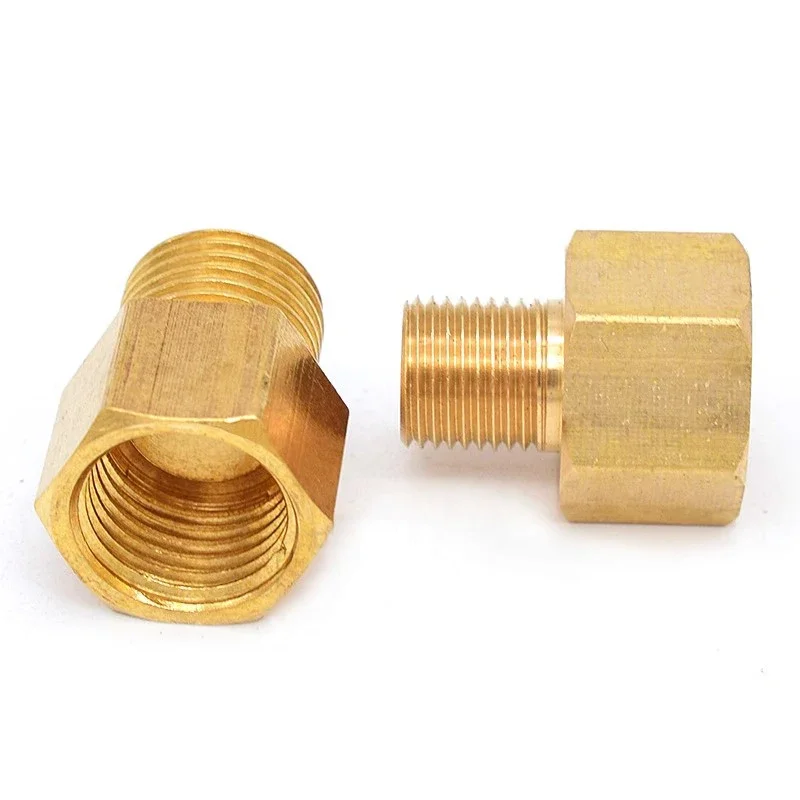 10pcs Male to Female Thread Hex Bushing Brass Pipe Connectors Brass Coupler Adapter Threaded Fitting 1/8\