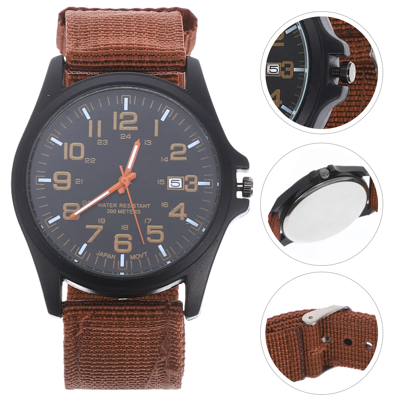 

Fashion Watch Military Nylon Belt Watches for Men Woven Exercise Mens Wristwatches Man