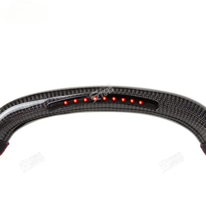 For Chevrolet Corvette C8 LED Carbon Fiber Demon Horn Style Sport Steering Wheel (Modified Part)