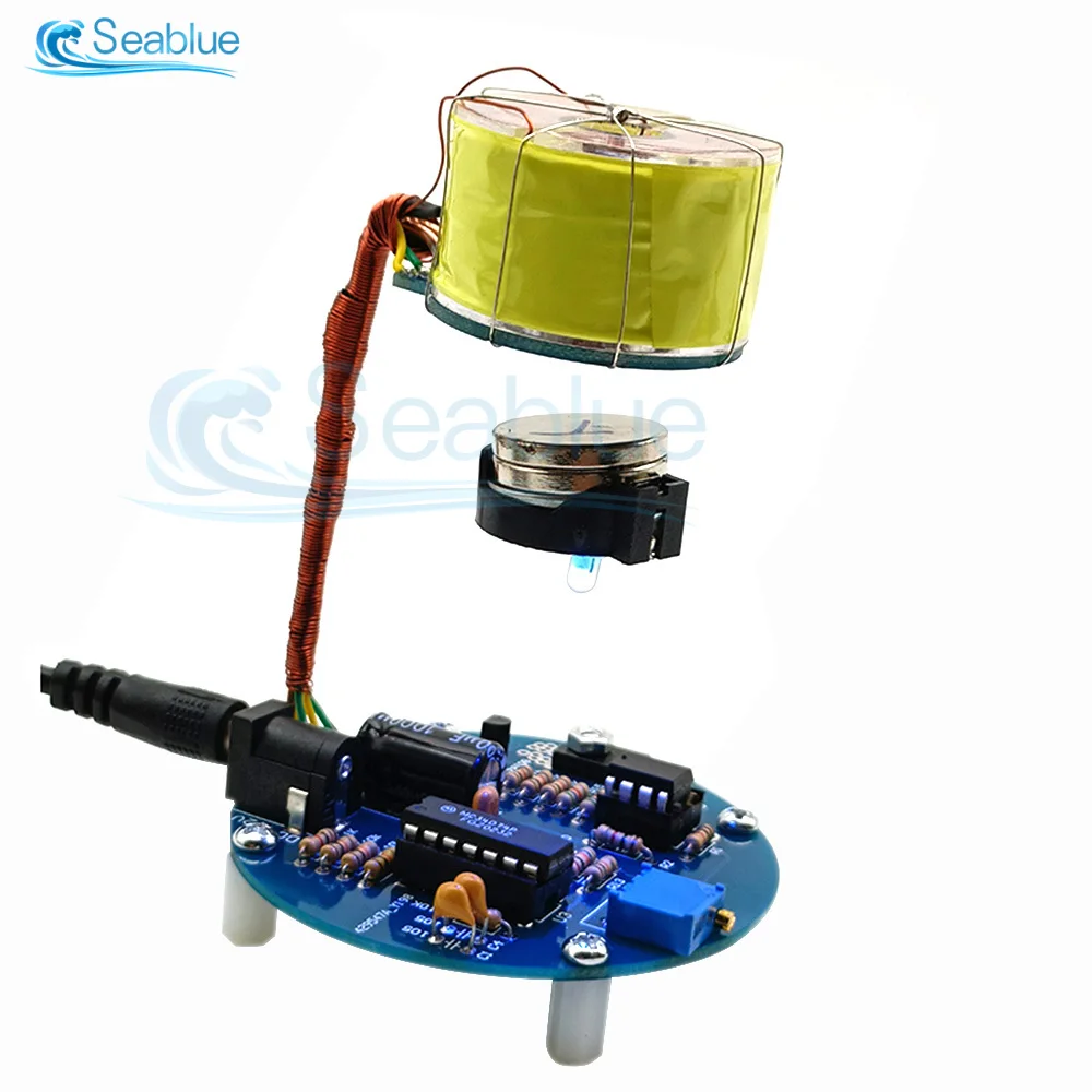 DC 12V 1A-2A Intelligent Maglev Coil Electronic DIY Loose Parts Pull-up Maglev Electronic Manufacturing Learning Kit