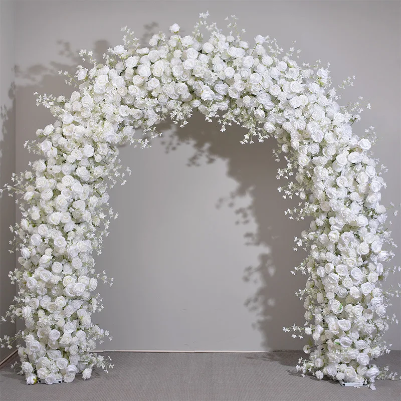 

Vv150 Wedding Supplies 2.4*2.4m White Color Flower Arch Backdrop Arch With Bracket For Wedding Home Event Garden Decoration
