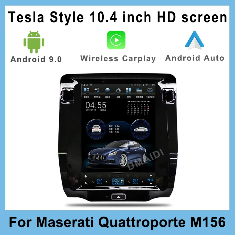 Tesla Vertical Screen For Maserati Quattroporte M156 2013 - 2020 Android Car Tape Recorder Multimedia Player Carplay Auto Radio