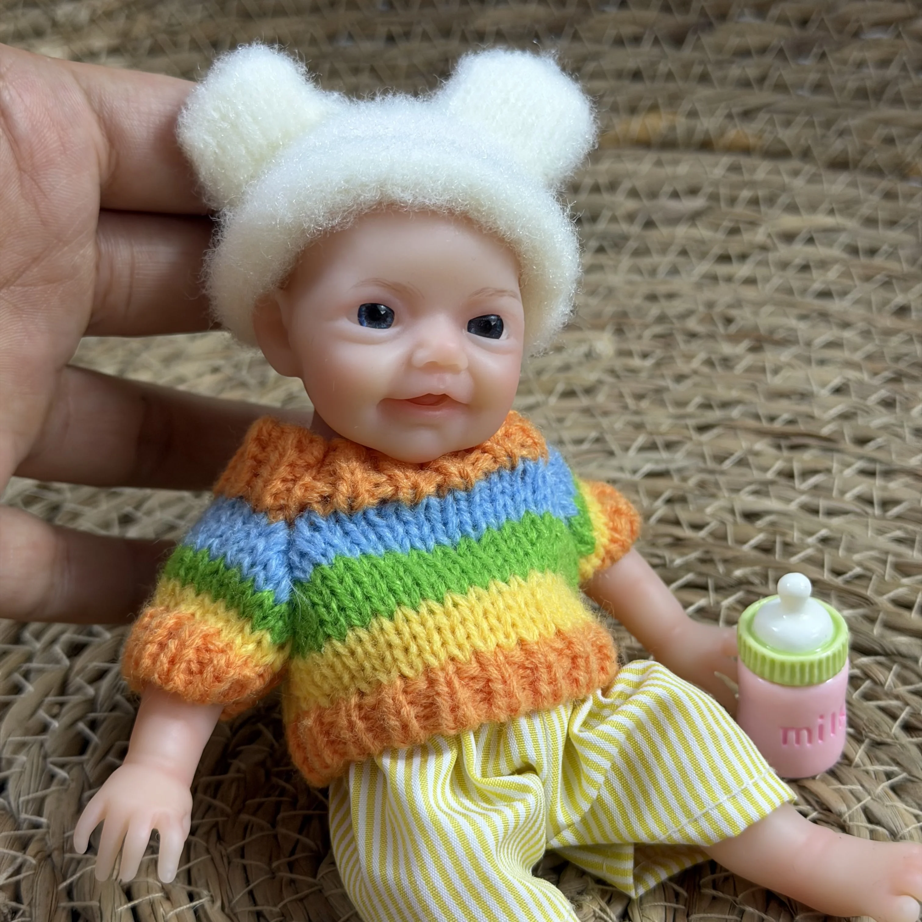 6 Inch Washable Solid Silicone Bebe Reborn Girl Charlie bebe reborn de silicona Lifelike Newborn Squishy Elastic Toy