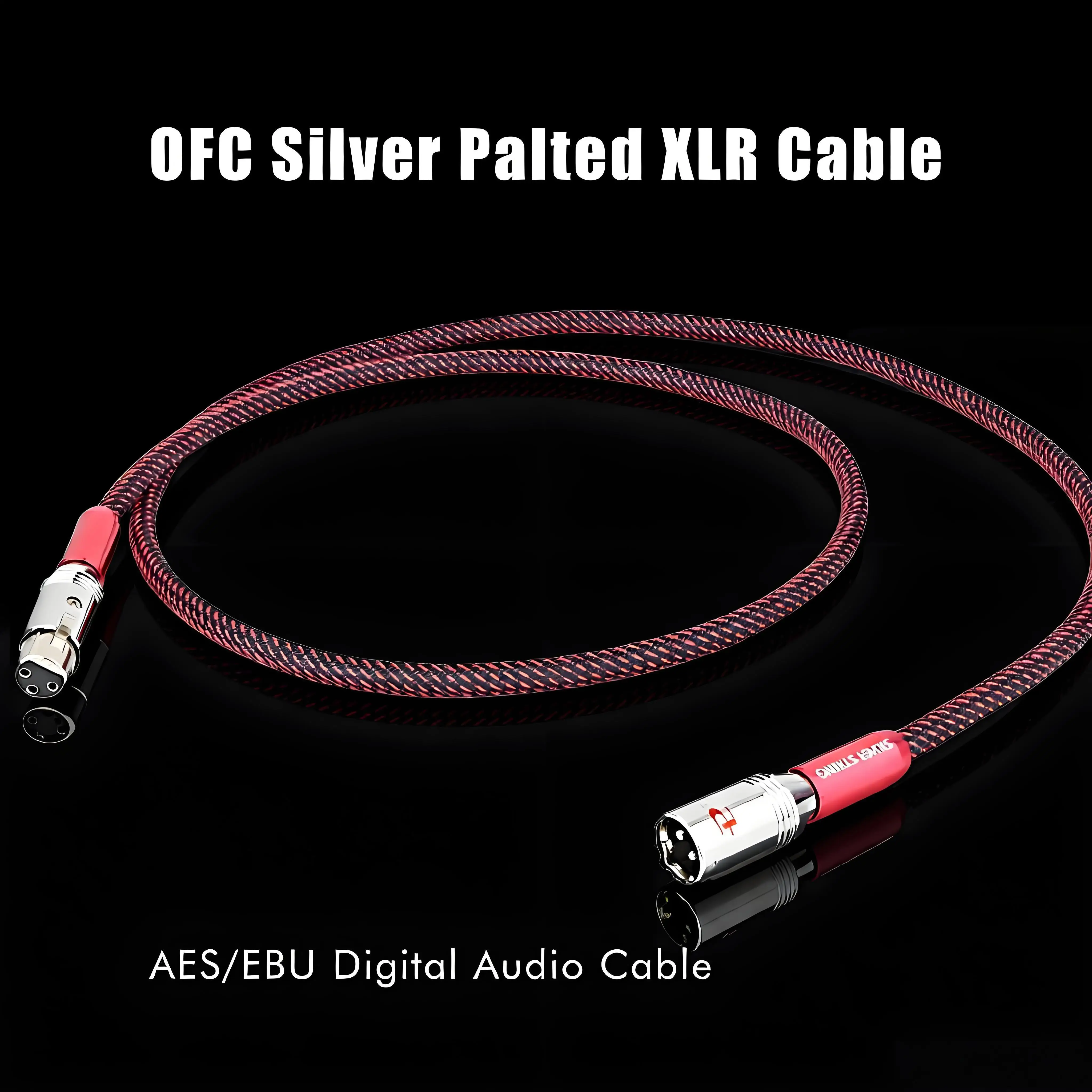 

Preffair AES/EBU Digital XLR Audio Cable OFC Silver Balanced XLR Cable Pre Amp HiFi Audio Cable