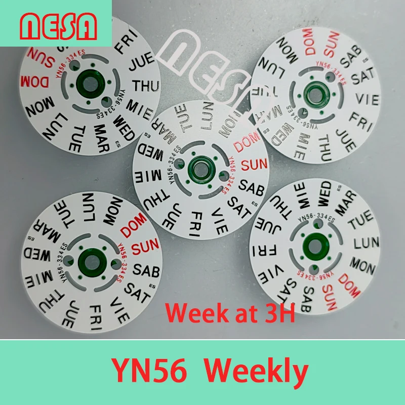 Watch Parts Week Weekly Date Calendar Week Disk Fit 7750 2834 2836 2824 8285 8200 8205 VX33 VJ33 6T51 YN56 At 3H 6H 9H Watch