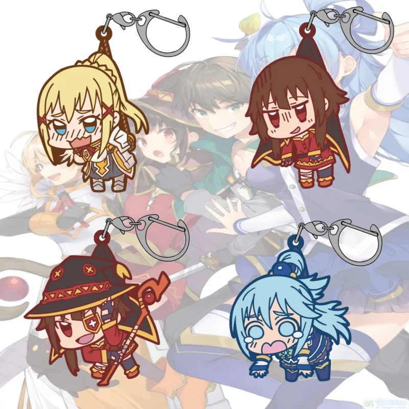 Konosuba ANIME - Adorable llavero de acrílico, colgante para mochila, regalo para amigos, colgante para coche