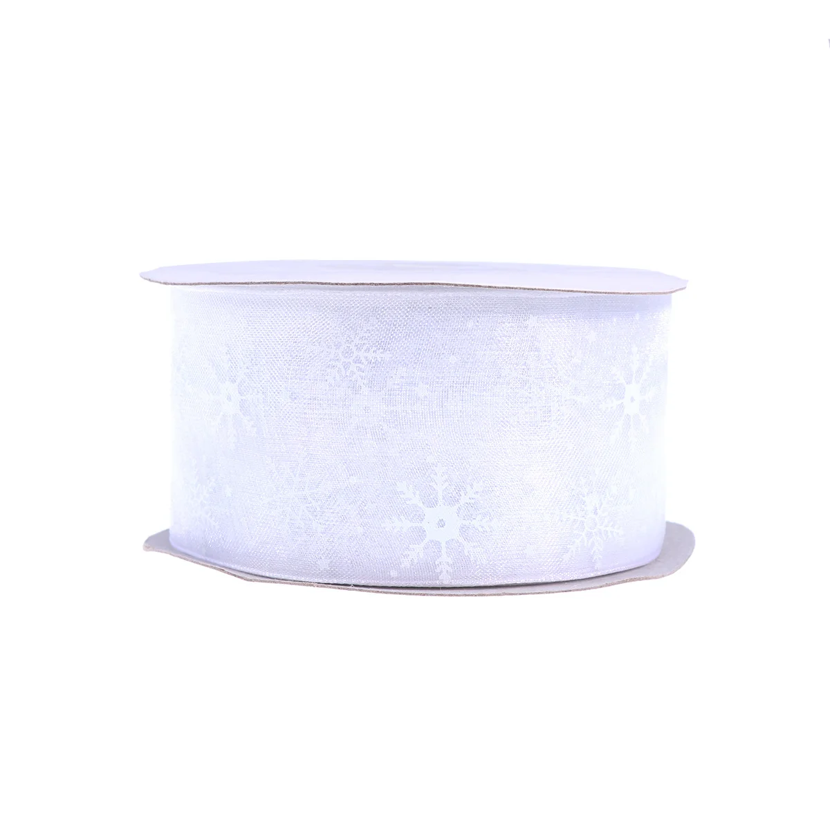 

23m Christmas Snowflake Organza Ribbon Roll White Elegant Gift Wrapping Party Decoration Craft DIY Accessories