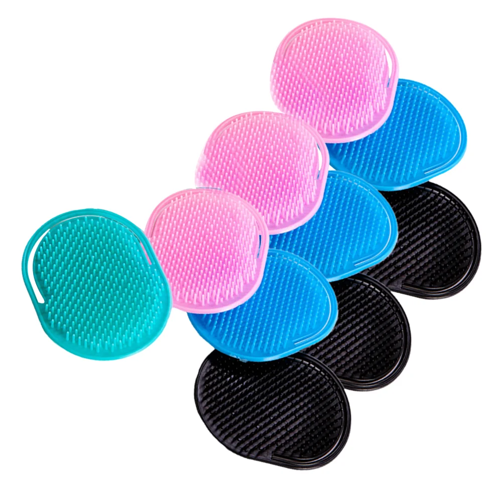 

10pcs Massage Comb Handheld Hair Cleaning Brush Plastic Palm Shampoo Hair Massage (Random Color) hair brush