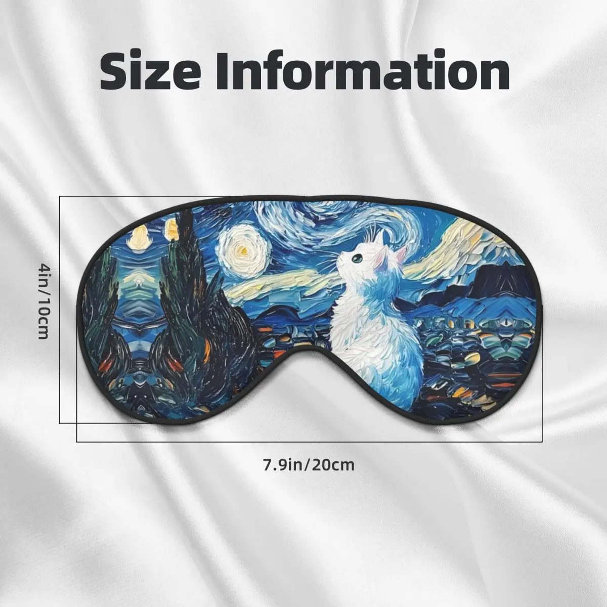 مخصص فنسنت فان جوخ ليلة مليئة بالنجوم لينة السفر قناع عين مزدوجة الجانب الغمامة قابل للتعديل النفط اللوحة كتلة خارج ضوء إيباتش