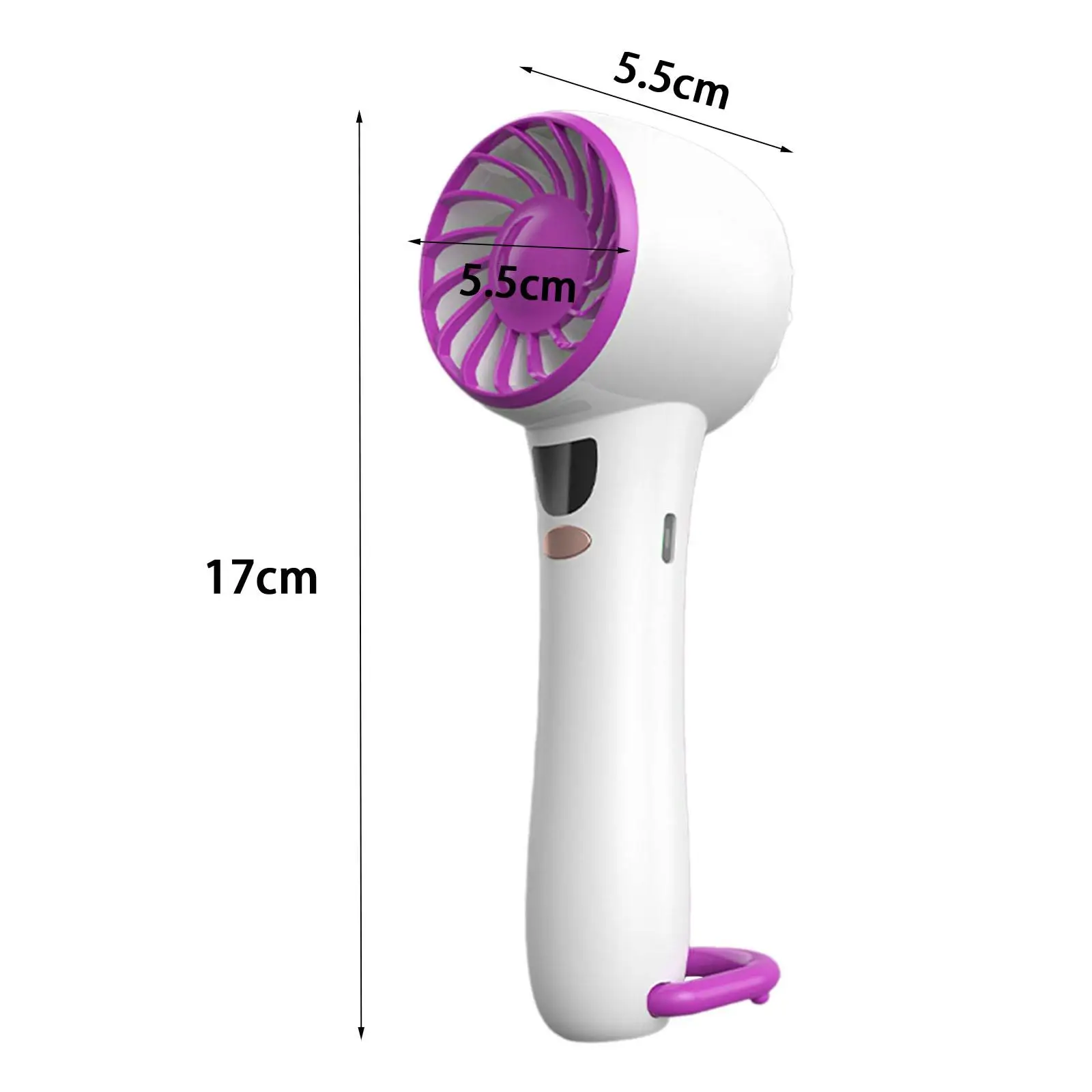 Portable Handheld Fan 5 Speeds Digital Display Electric Small Hand Fan Small Personal Fan for Office Working Travel Fishing Home