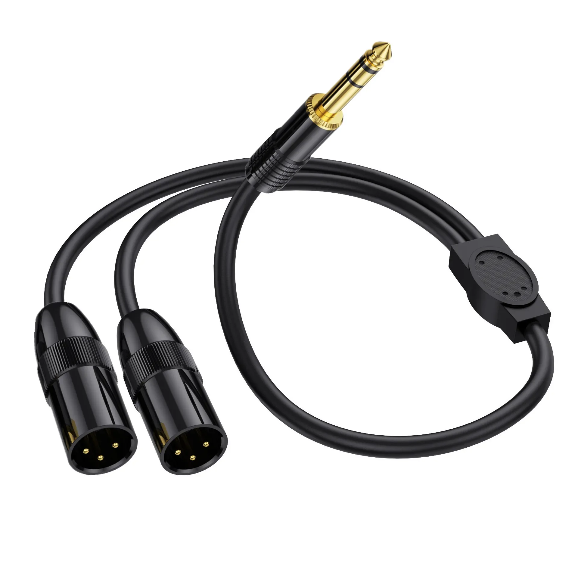 6,35 mm TRS męski na podwójny XLR męski żeński mikrofon Stereo niezbalansowany konwerter audio Adapter Y Kabel rozdzielający Jack 6,5 mm na 2 XLR