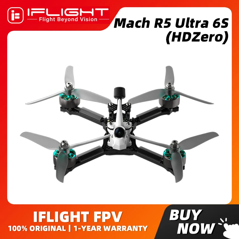 طائرة بدون طيار iFlight Mach R5 Ultra 6S HDZero التناظرية FPV مع كاميرا Borg Race 5.8G 25mW / 600mW VTX /HDZero Race V3 VTX Nano 90 V2 #1