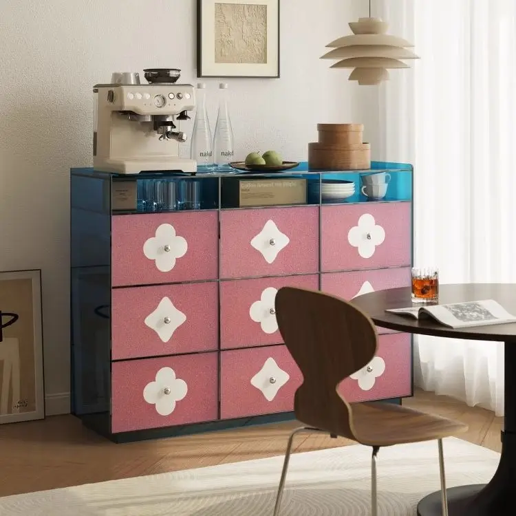 

Acrylic chest living room sofa side antique storage ocker, porch bedroom drawer cabinet