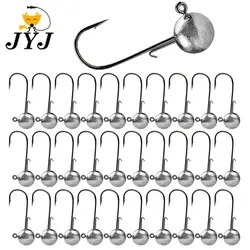 JYJ 50Pcs 2g-20g Round Ball Jig Heads Carp Fishing Jig Hook Accessories Rig Jig Head Crappie Bass Trout Lure Fishing Equipment