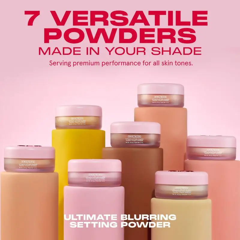 Matujący Puder Sypki do Twarzy Długotrwały Kontrola Oleju Różowy Utrwalający Miękki Puder Mocowanie Usuwanie Porów Makijaż Twarzowy Puder Miodowy