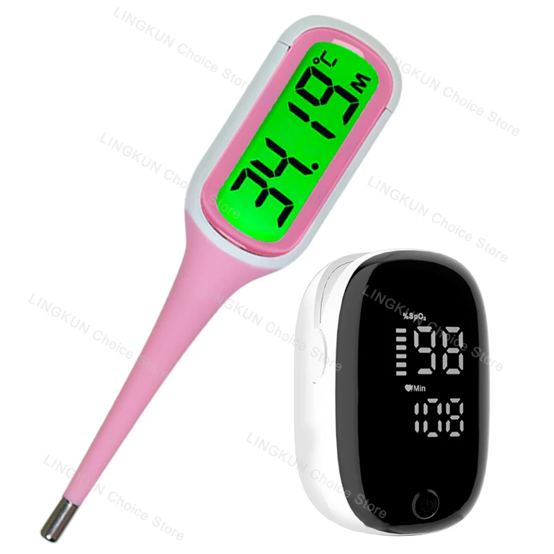 

Silicone Fast 9S Thermometer for Fever Digital infrared Basal Body Thermometer Oral Armpit Rectal Temperature LED Display