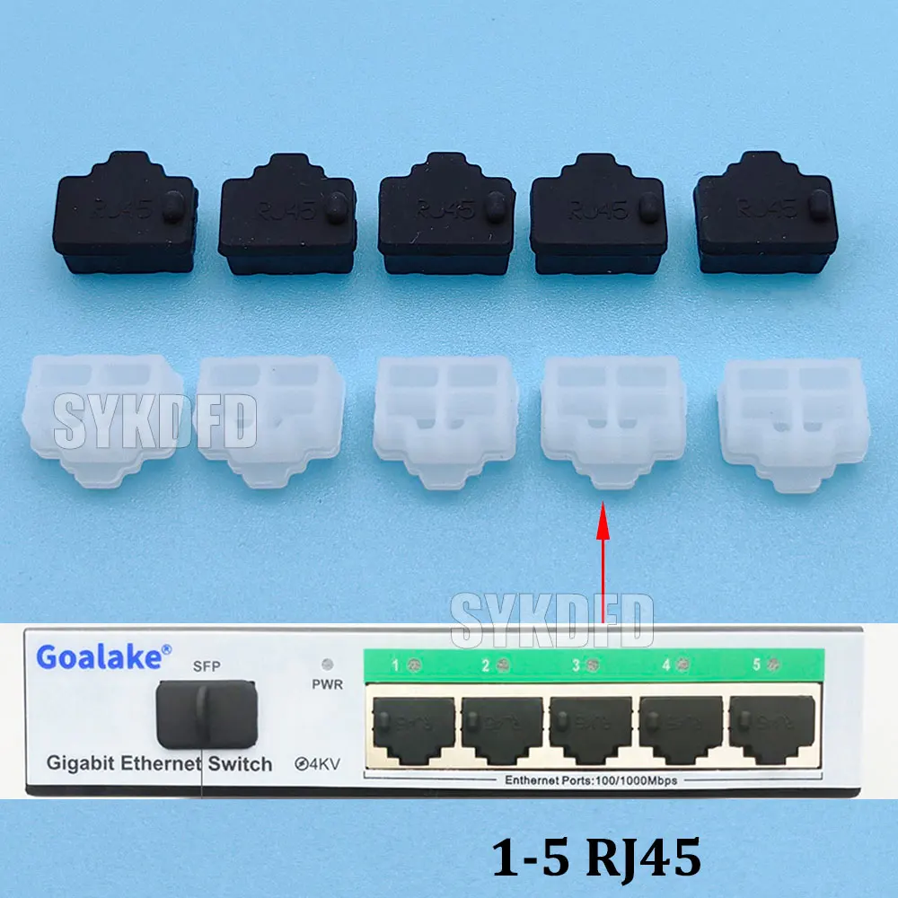 

RJ45 Dustplugs Ethernet Hub Port RJ45 Anti Dust Cover Cap Protector Plug Silicone Stopper for Computer Router Switch Female Port