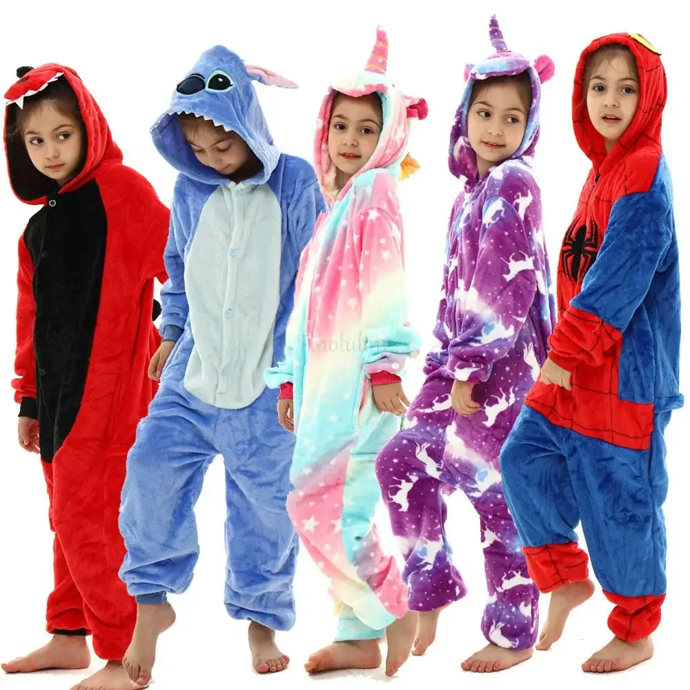 Children's Unicorn Panda Pajama Onesie - Kigurumi Animal Jumpsuit for Girls Cosplay