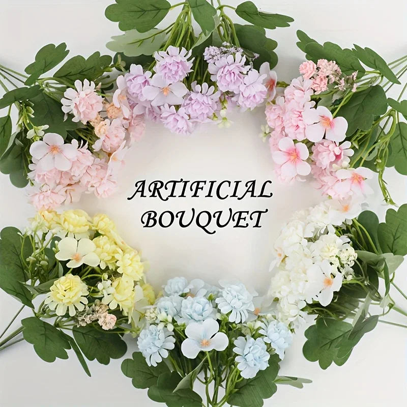 نبات محاكاة ديزي مطرز مقاس 12.6 بوصة، مكتب منزلي داخلي وخارجي، ديكور مركز الزفاف وحفلات الحديقة