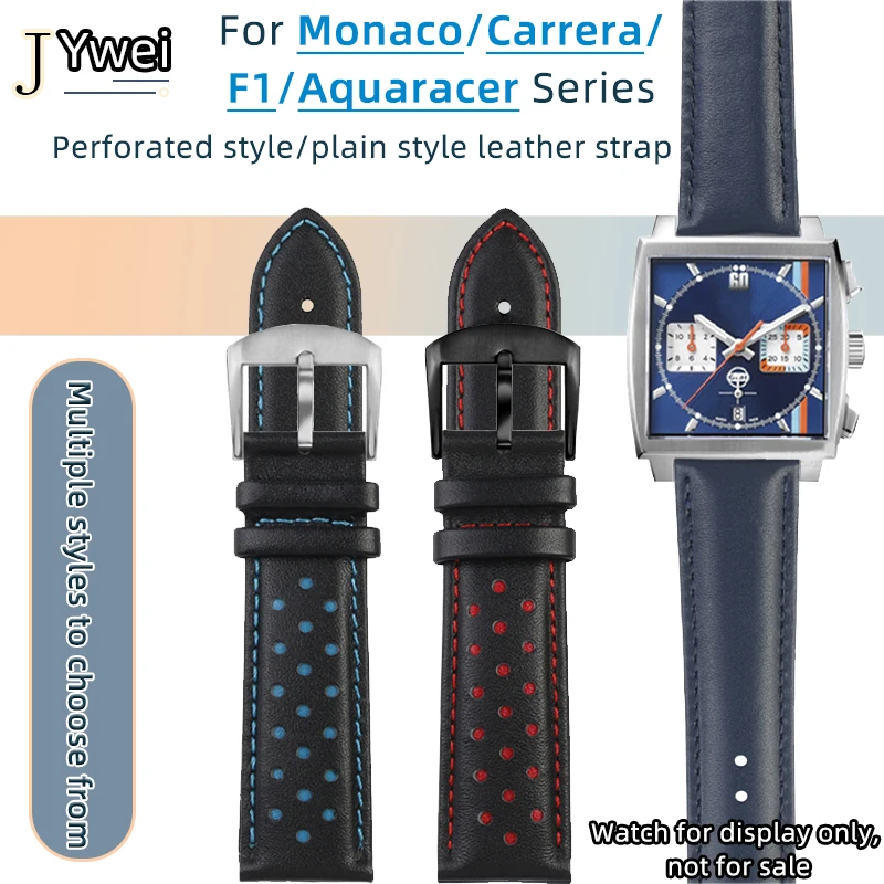 

Cow leather strap for TAG Heuer F1 strap Carrera watch belt Monaco Aquaracer watchband Bracelet 22mm Heuer men's accessories