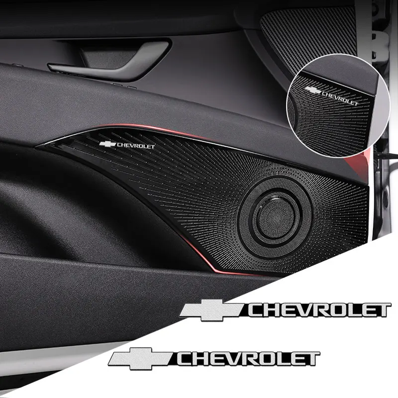 

Chevrolet 3D Aluminum Car Audio Stickers For Chevrolet Silverado Impala Malibu Equinox Cruze Camaro -Harman Kardon Style Badge