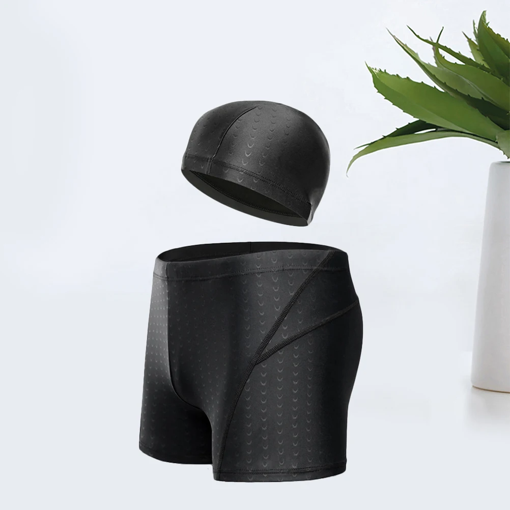 

Adults Men Swimwear 2Xl Black Breathable Lightweight Swim Trunks Set High Elasticity Exquisite Workmanship Perfect for Swimming