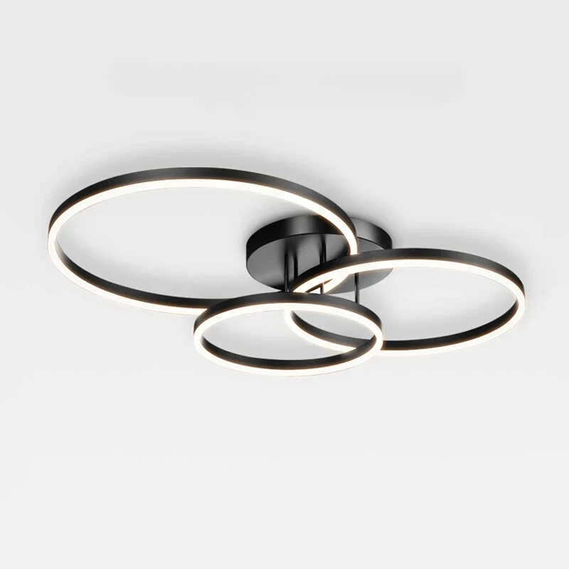

Nordic Creative Round Household LED Chandelier Three Colors Lamp Modern Style Ceiling Lamp Bedroom Light Dining Room Lamp