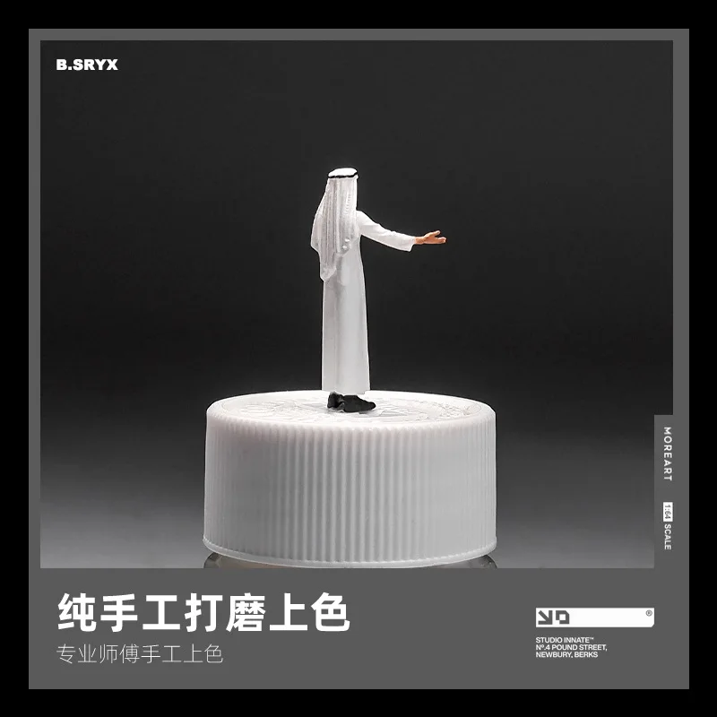 1:64 Medio Oriente Rich Man Modello in resina Action Figures in miniatura Scena stereoscopica Fotografia Puntelli Ornamento Accessori Giocattoli