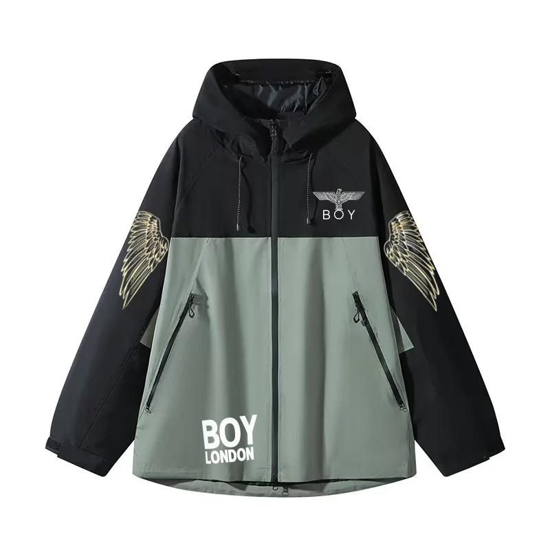 BOY LONDON outdoor sports jacket, unisex, spring and autumn fashion casual large size hooded jacket, outdoor sports climbing and