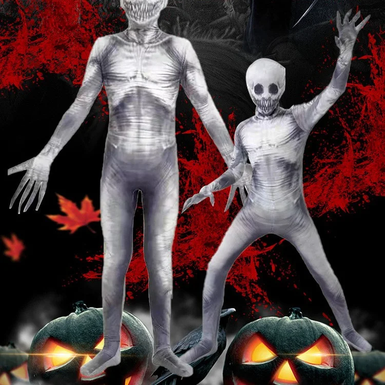 Adult loween Skeleton Costume Alien Terror Death God One-Piece Suit Zombie Ghost Devil Alien Themed Par Dr up Clothes