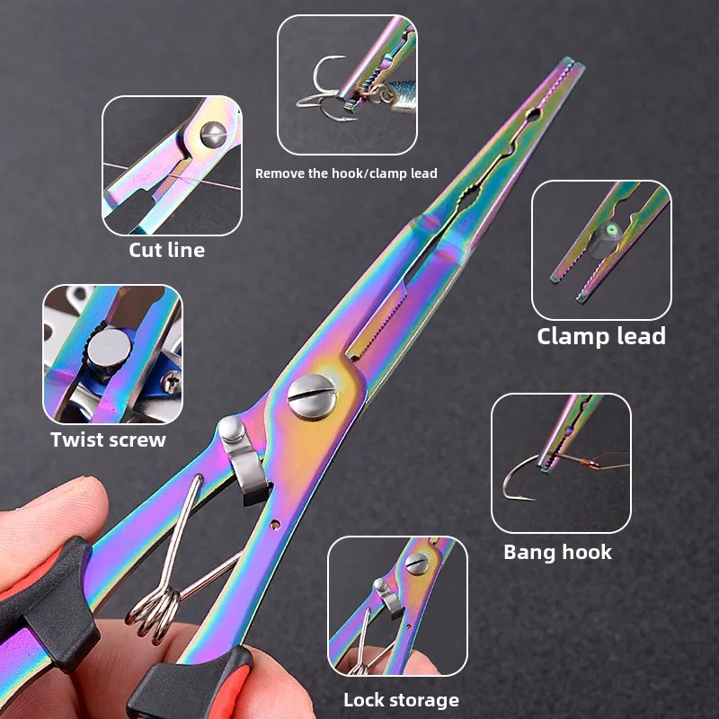 

Sturdy Extended Fishing Pliers, Versatile Fishing Tool for Cutting, Crimping and Removing Hooks, Corrosion-resistant Design