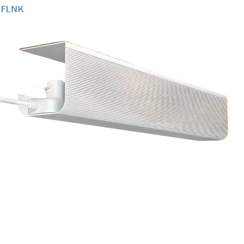 【KC】1PC 40cm/15.75inch PVC Under Table Cable Organizer Punch-free Office Wire Organizer Holder Easy Installation Wall-Mounted
