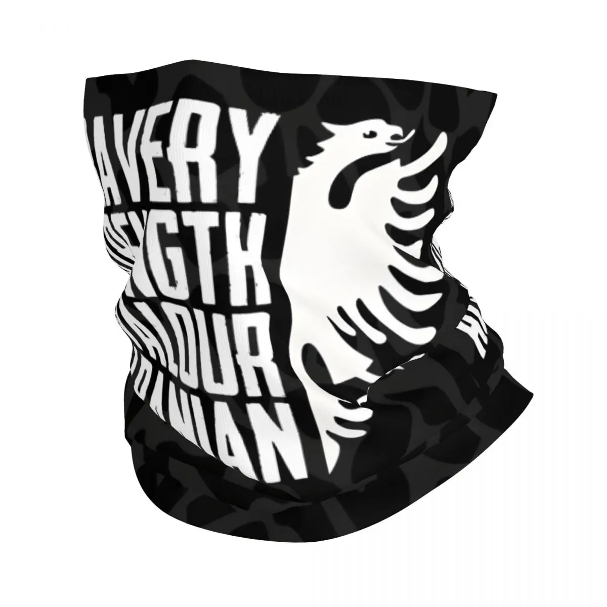 Eagle Flag Lover Bandana Neck Gaiter Motorcycle Club Albanian Eagle Wrap Scarf Cycling Scarf Hiking Unisex Adult Breathable